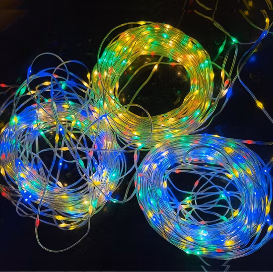 Bunte LED-Lichterkette für Weihnachten, Tunnelbeleuchtung zur Dekoration