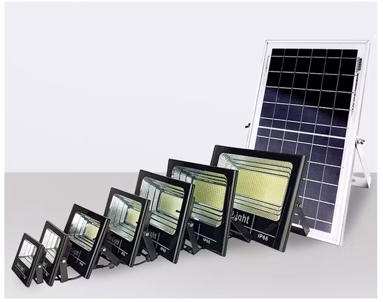 Energiesparende Großhandelspreisstraße IP65 wasserdichte Außenlampe beleuchtet 50W 100W 200W 300W solarbetriebenes Flutlicht LED-Flutlicht